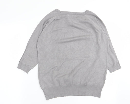 BASSINI Womens Grey   Basic T-Shirt Size M