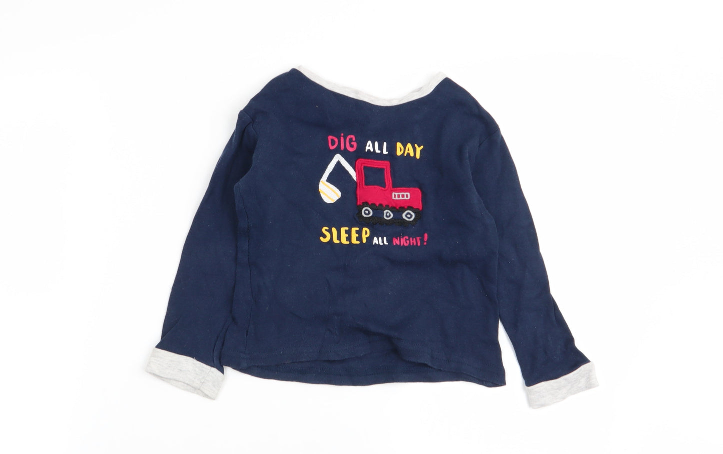 Primark Boys Blue Solid   Pyjama Top Size 2-3 Years