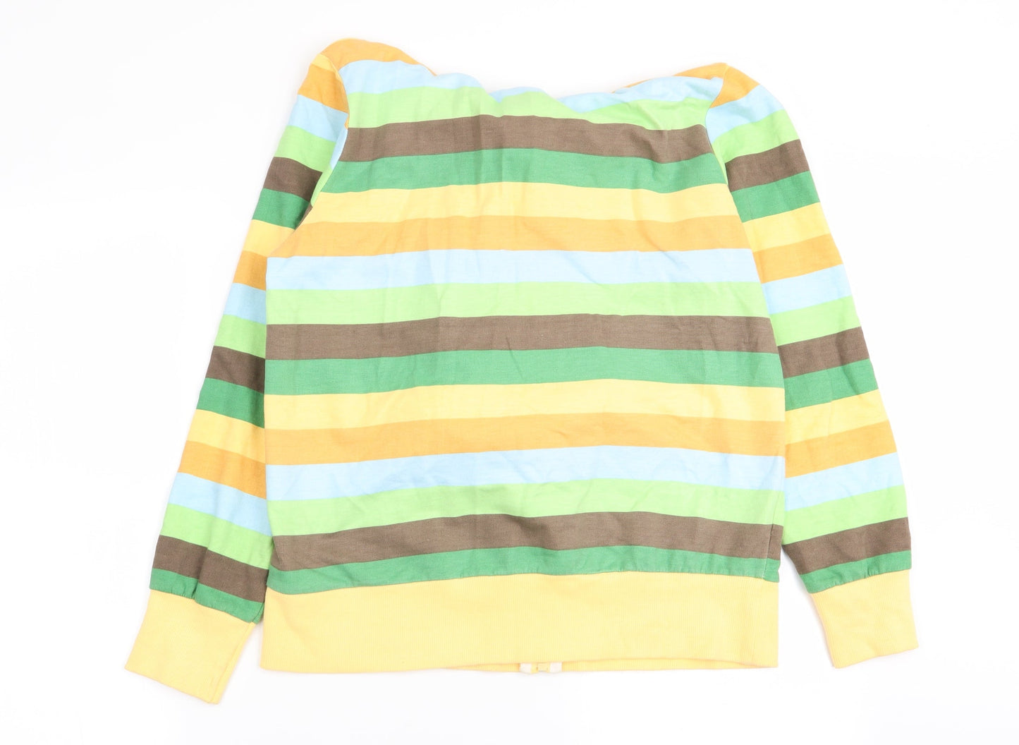 Casual Womens Multicoloured Striped  Full Zip Jumper Size 10