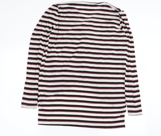 VERO MODA Womens Multicoloured Striped  Basic T-Shirt Size 10
