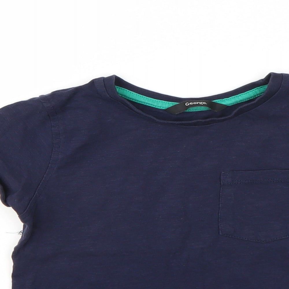 George Boys Blue   Basic T-Shirt Size 5-6 Years