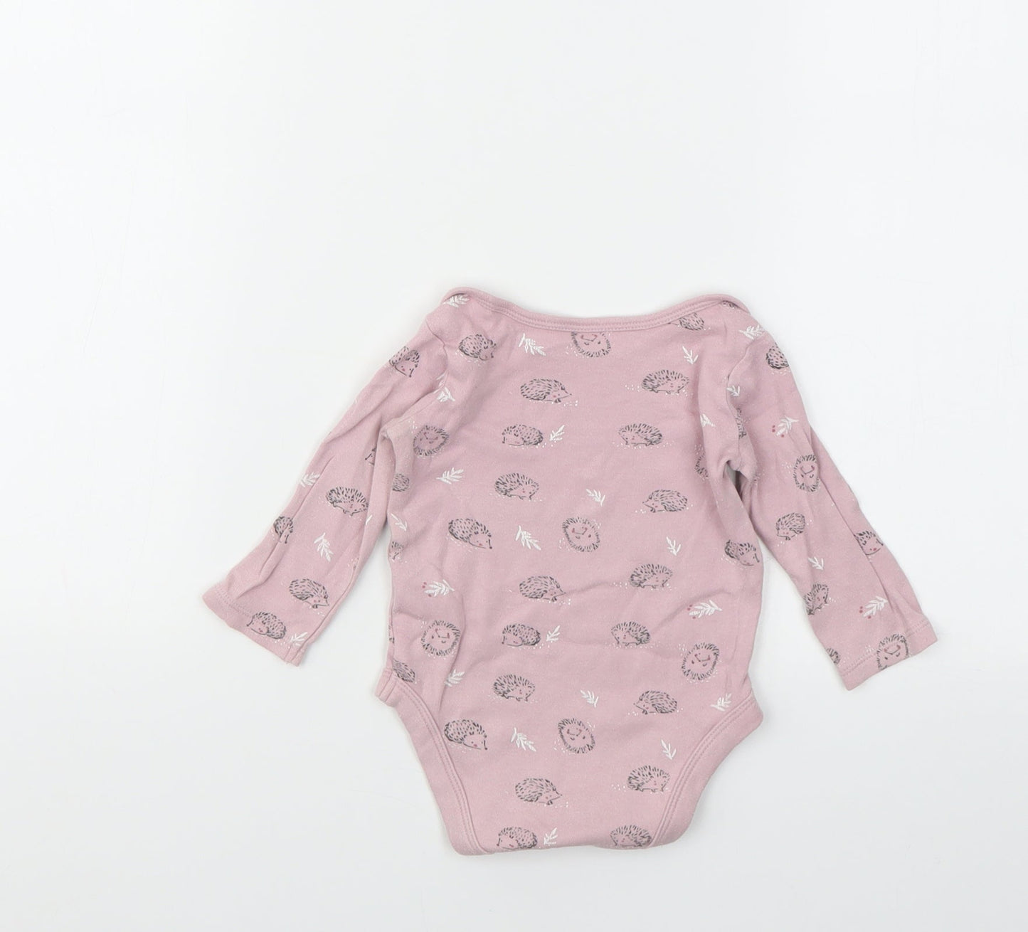 JHON LEWIS Girls Pink Animal Print  Babygrow One-Piece Size 3-6 Months