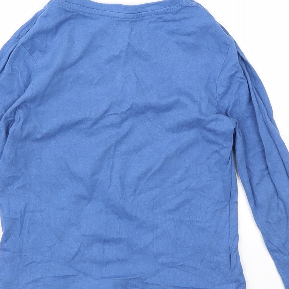Primark Boys Blue Floral  Basic T-Shirt Size 3-4 Years