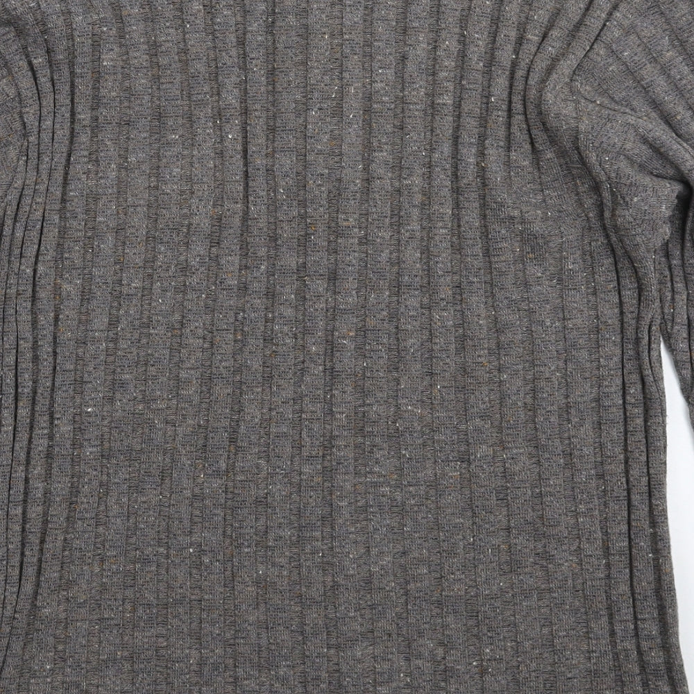 Mattox Mens Grey  Knit Pullover Jumper Size L