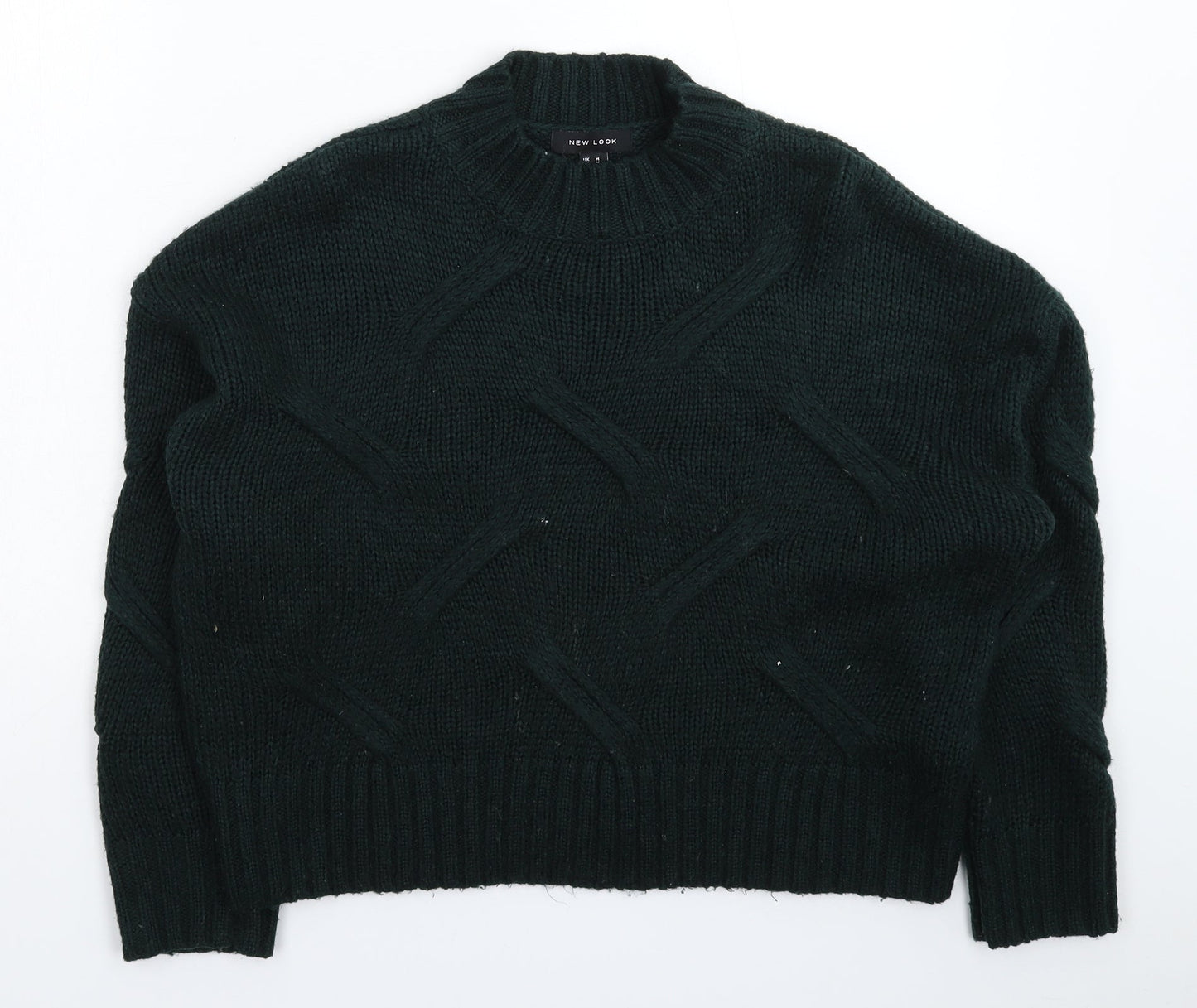 New Look Womens Green  Knit Pullover Jumper Size M