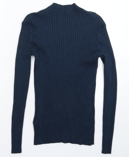 H&M Womens Blue  Knit Pullover Jumper Size M
