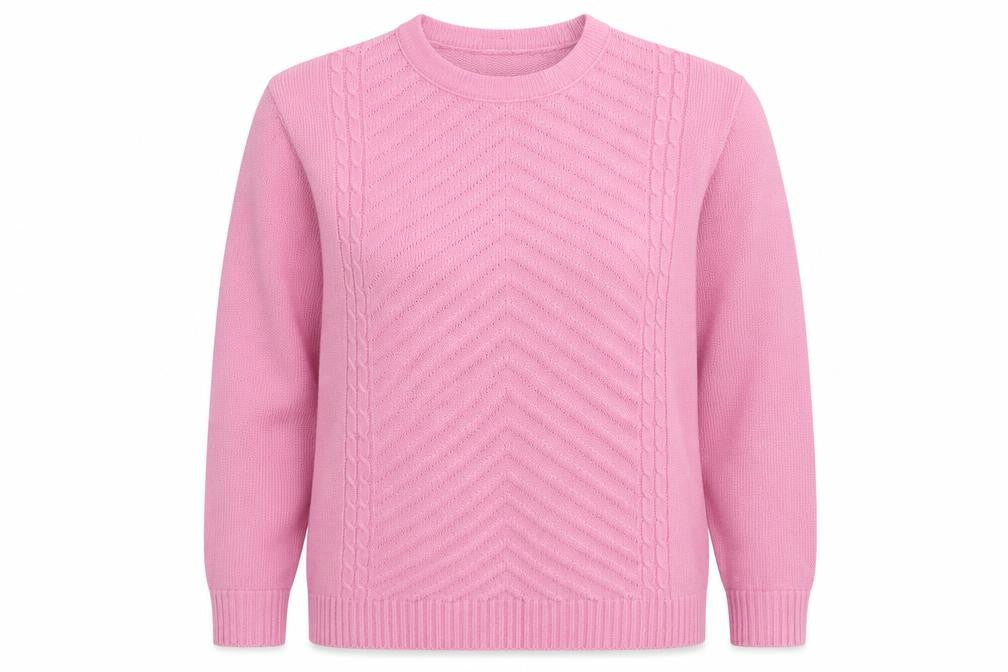 Pure & Natural Womens Pink  Knit Pullover Jumper Size XL