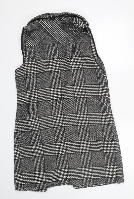 Papaya Womens Black Plaid  Jacket Coat Size 14