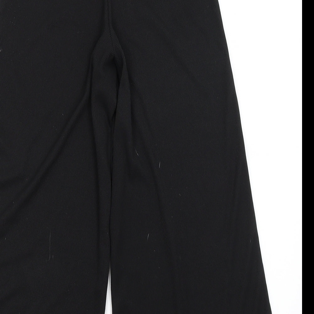 Boohoo Womens Black   Cropped Trousers Size 8 L20 in