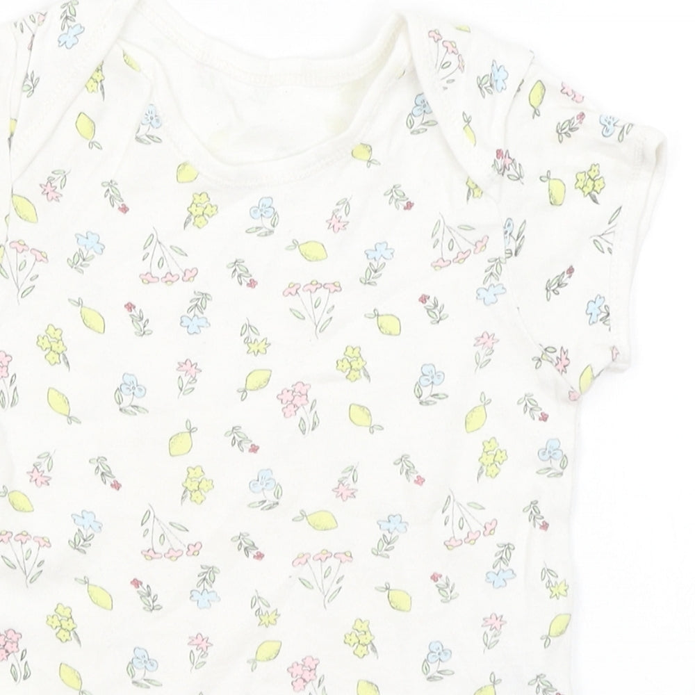 Primark Baby White Floral  Romper One-Piece Size 18-24 Months