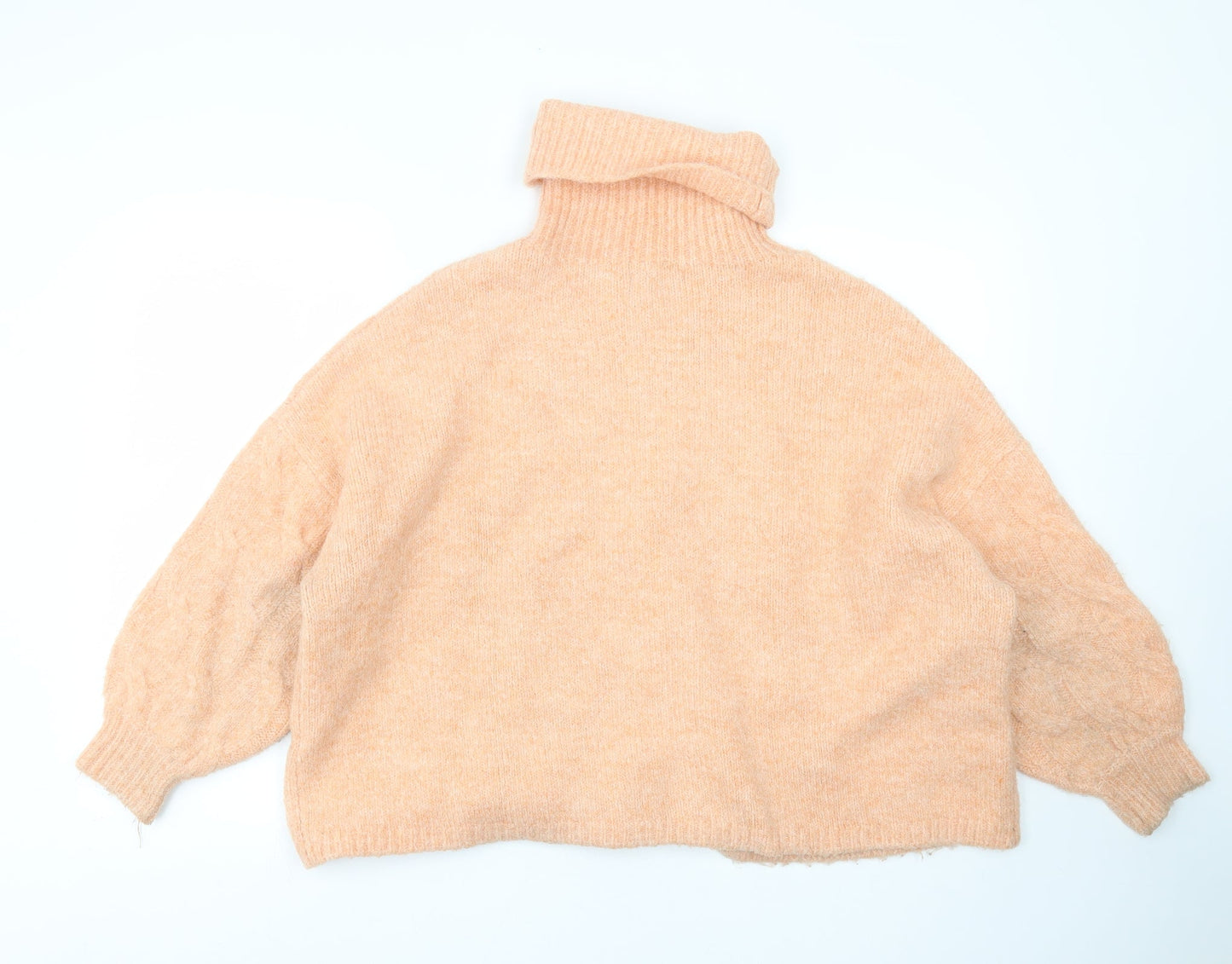 Stradivarius Womens Orange  Knit Pullover Jumper Size M
