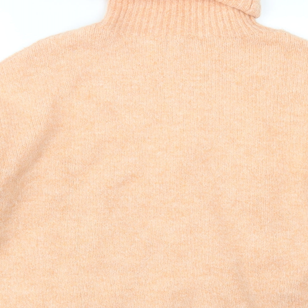 Stradivarius Womens Orange  Knit Pullover Jumper Size M