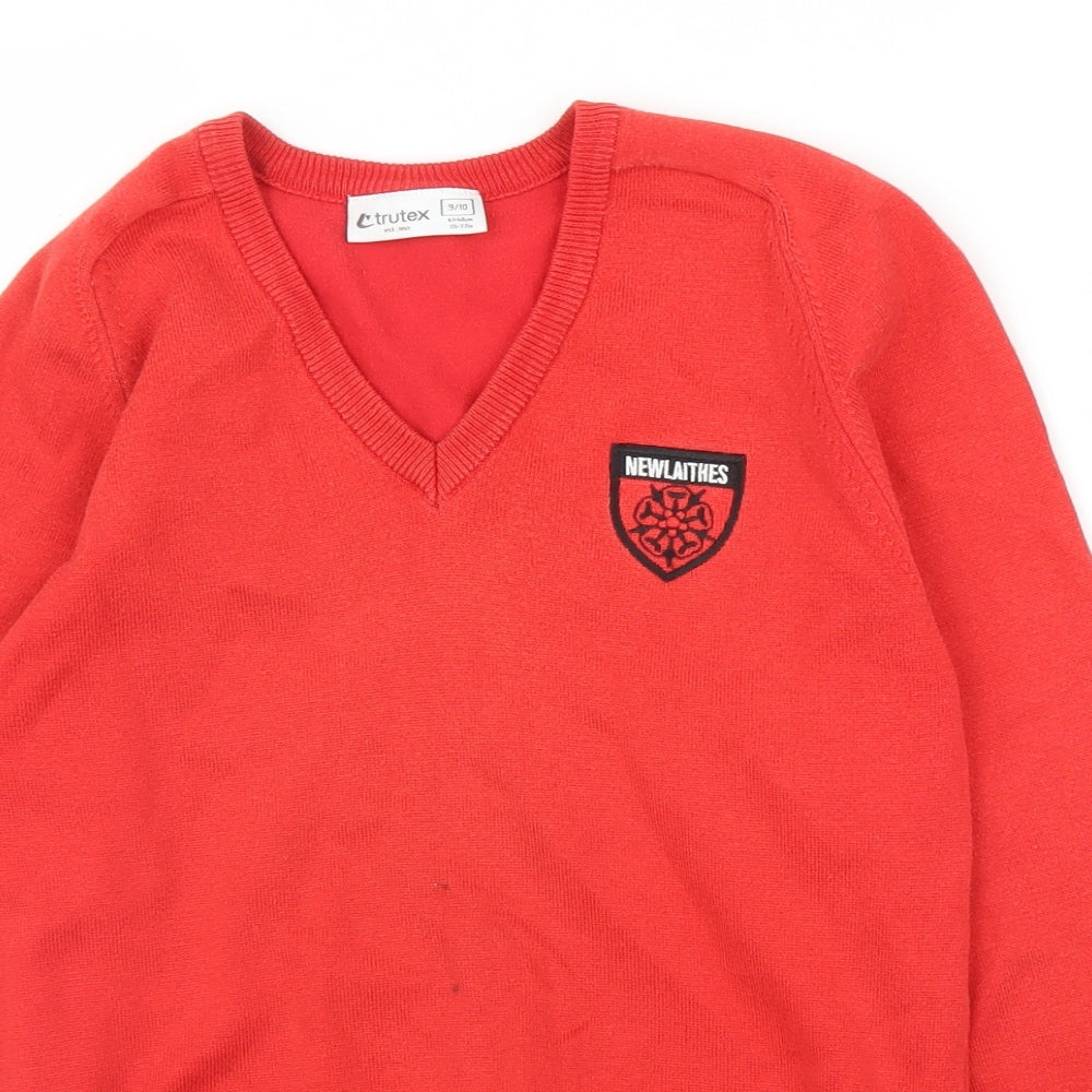 Trutex Boys Red   Pullover Jumper Size 9 Years