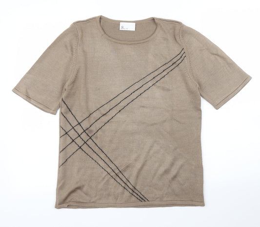 BHS Womens Brown   Basic T-Shirt Size 12