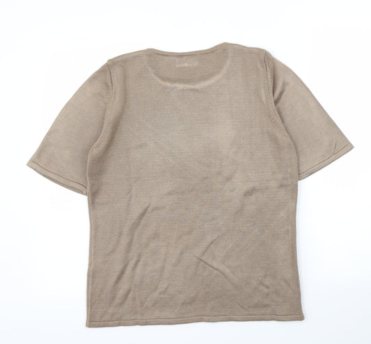 BHS Womens Brown   Basic T-Shirt Size 12