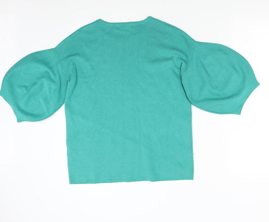 Red Herring Womens Green  Knit Pullover Jumper Size 10