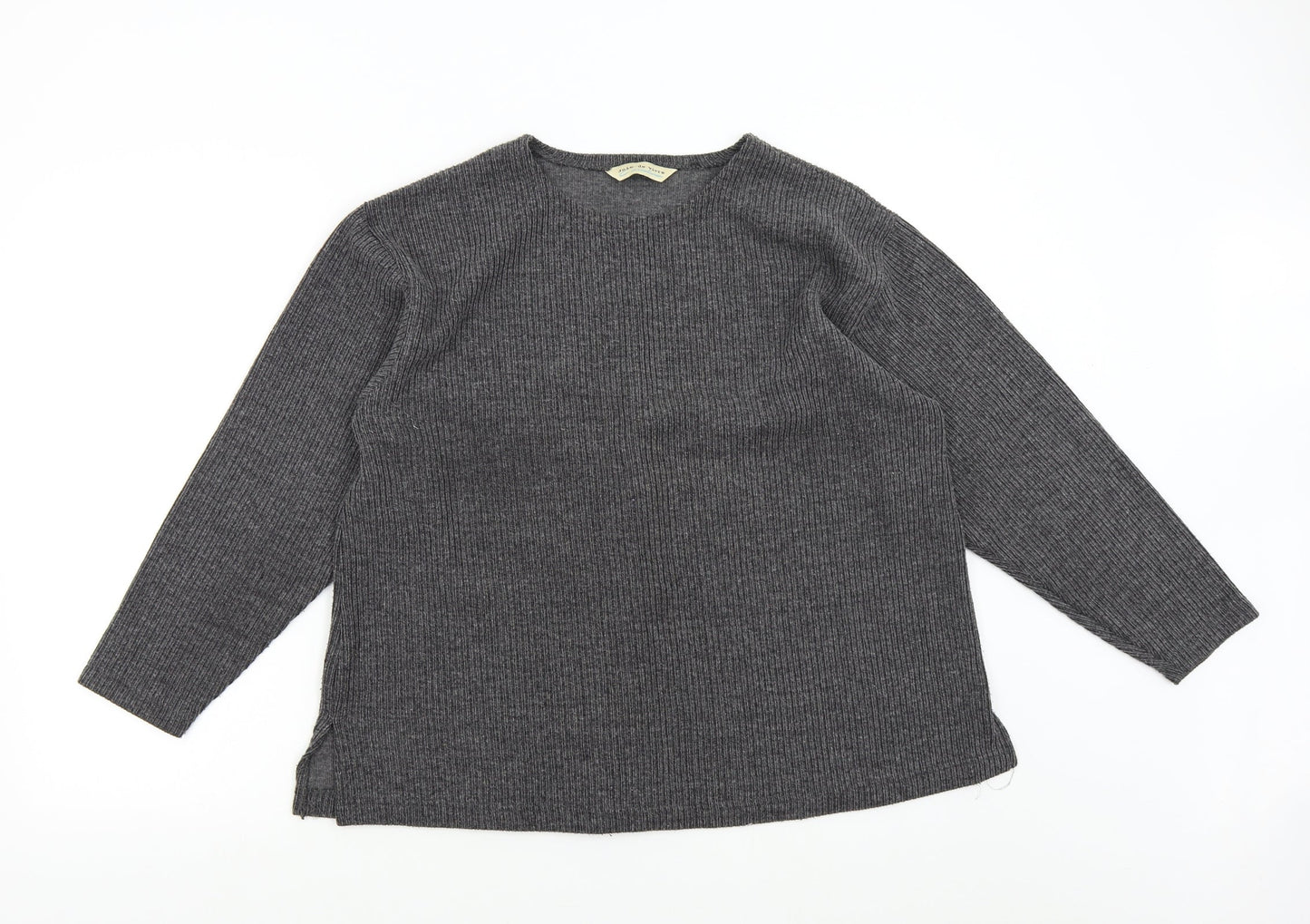 Joie de Vivre Womens Grey  Knit Pullover Jumper Size M