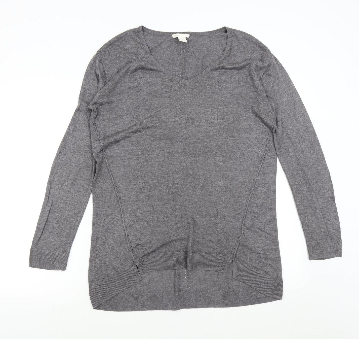 H&M Womens Grey  Knit Pullover Jumper Size S