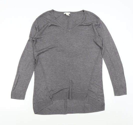 H&M Womens Grey  Knit Pullover Jumper Size S