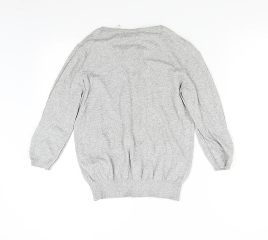 New Look Womens Grey  Knit Pullover Jumper Size 12