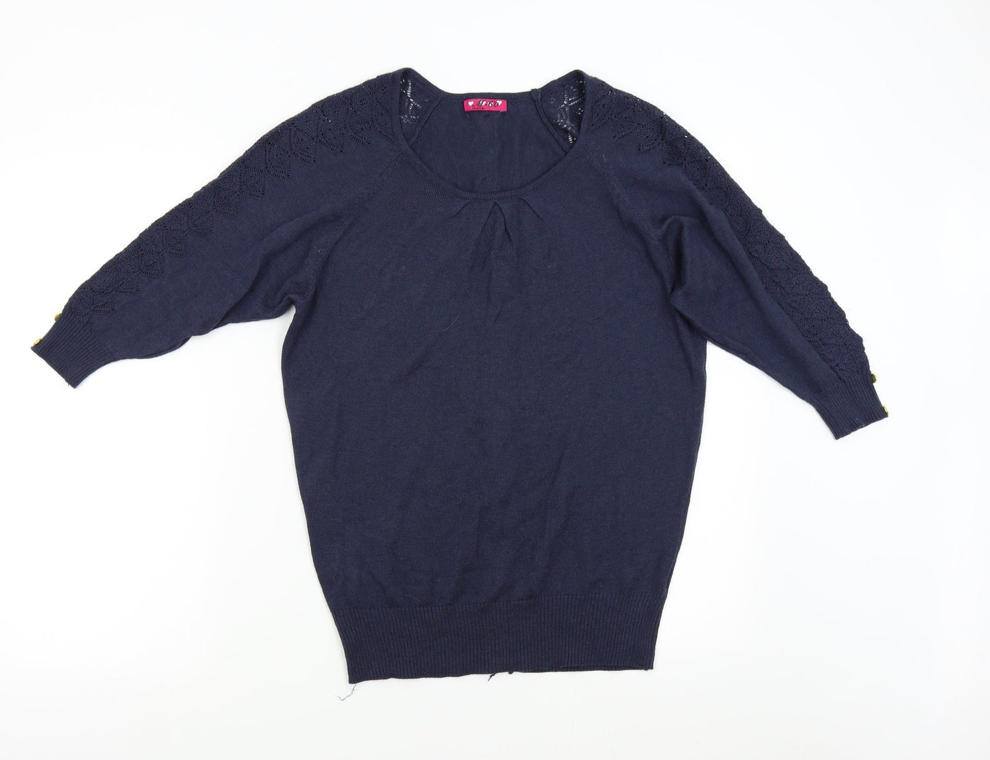 M60 Collection Womens Blue  Knit Pullover Jumper Size M