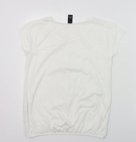 bb collections  Womens White   Basic T-Shirt Size 14