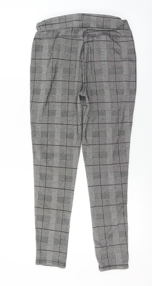 Preworn  Womens Grey Check  Trousers  Size L L23 in