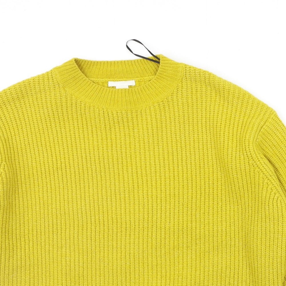 H&M Womens Yellow   Pullover Jumper Size XS