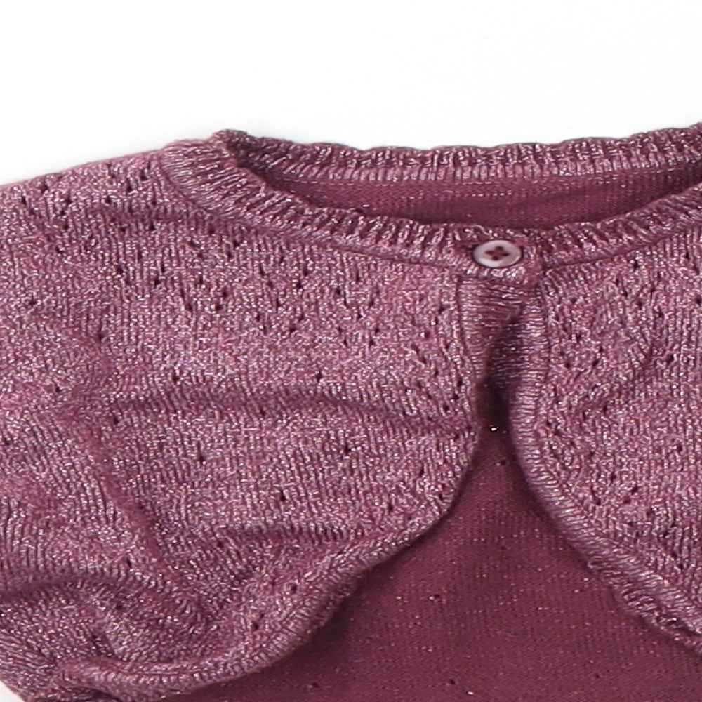 Nutmeg Girls Purple   Cardigan Jumper Size 2-3 Years