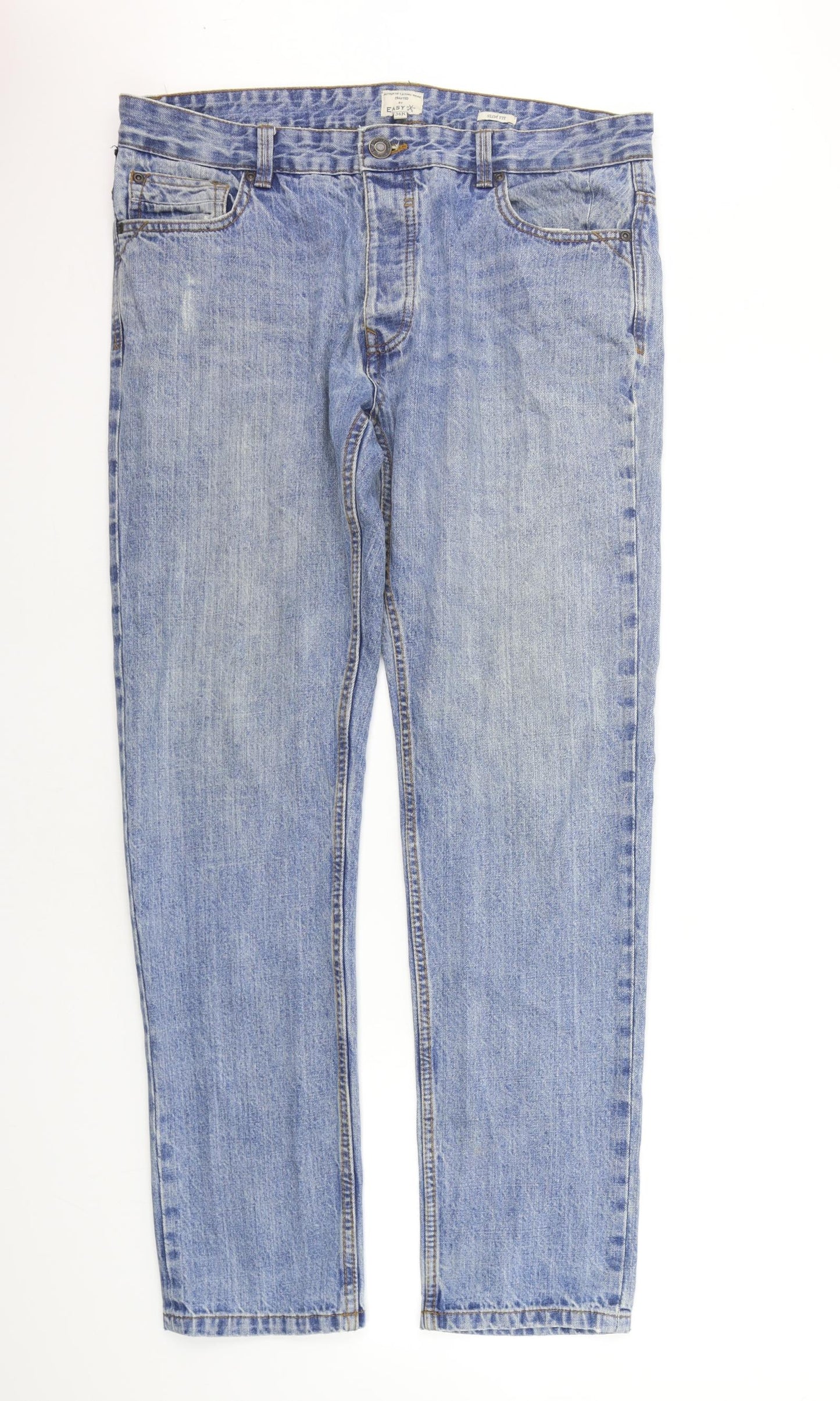 Easy Womens Blue   Straight Jeans Size 36 in L30 in