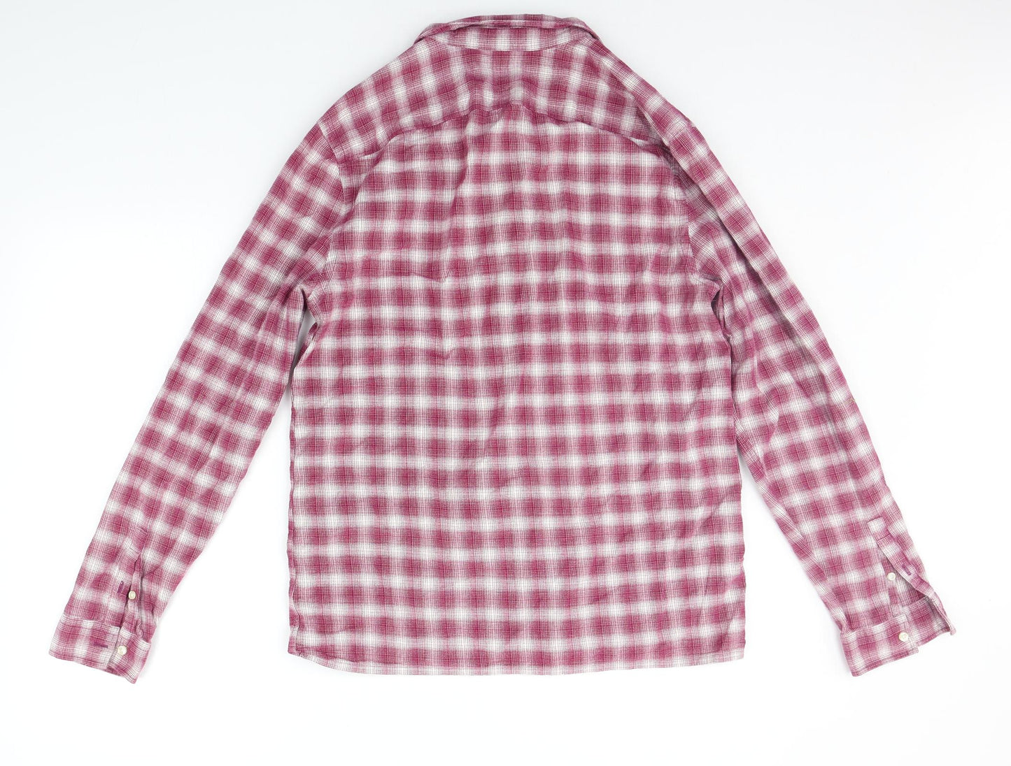 John Lewis Mens Purple Check   Button-Up Size M