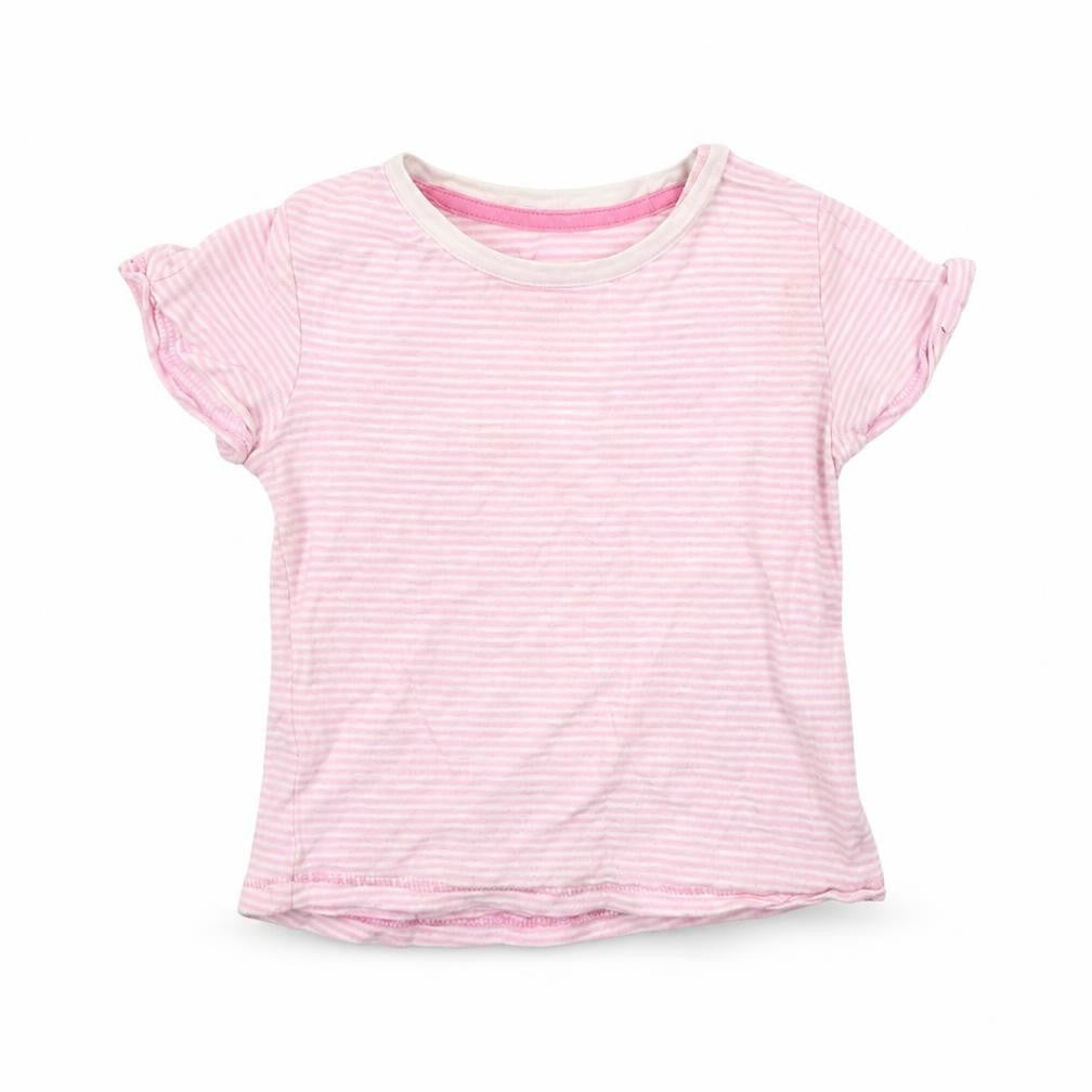 Matalan Baby Pink Striped  Basic T-Shirt Size 9-12 Months