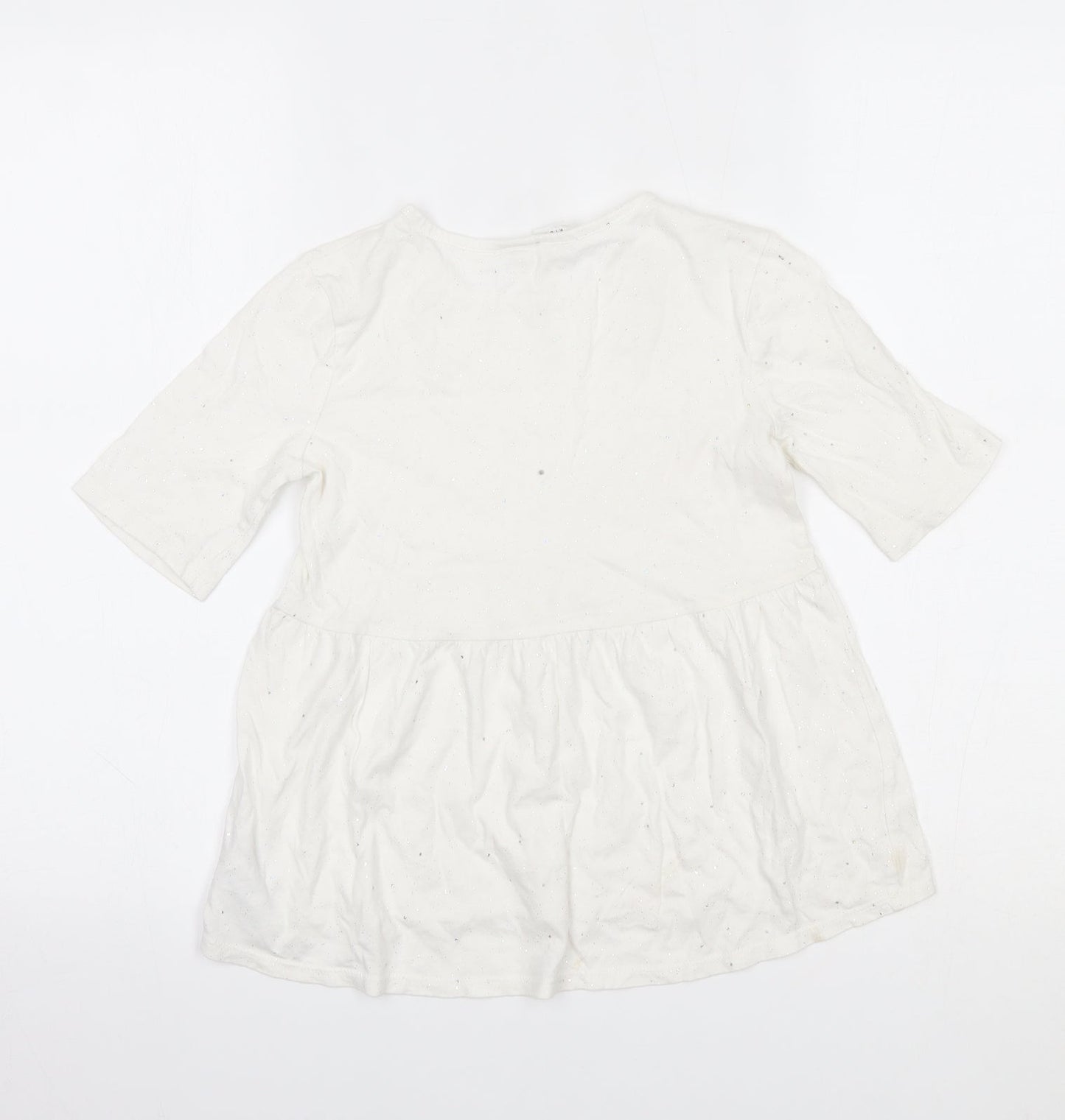 Gap Girls White   Basic T-Shirt Size 8 Years