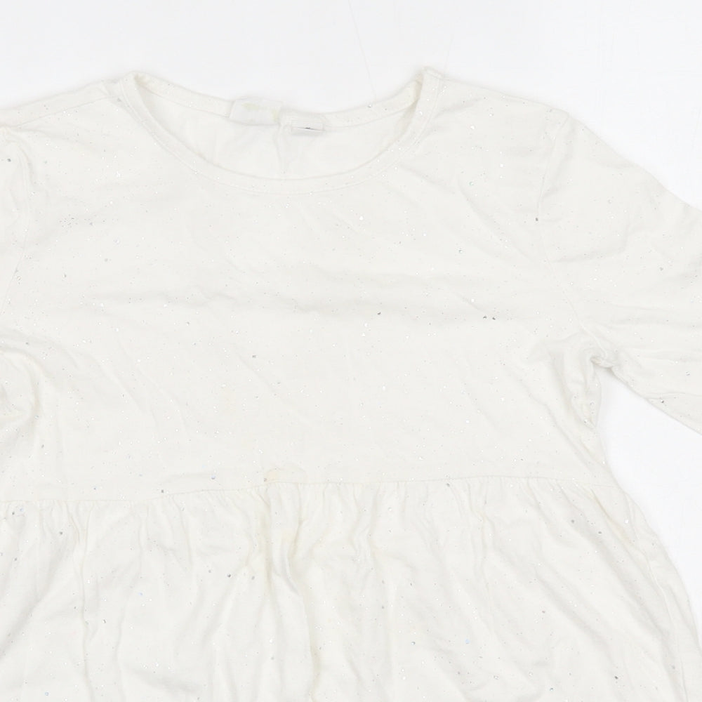 Gap Girls White   Basic T-Shirt Size 8 Years