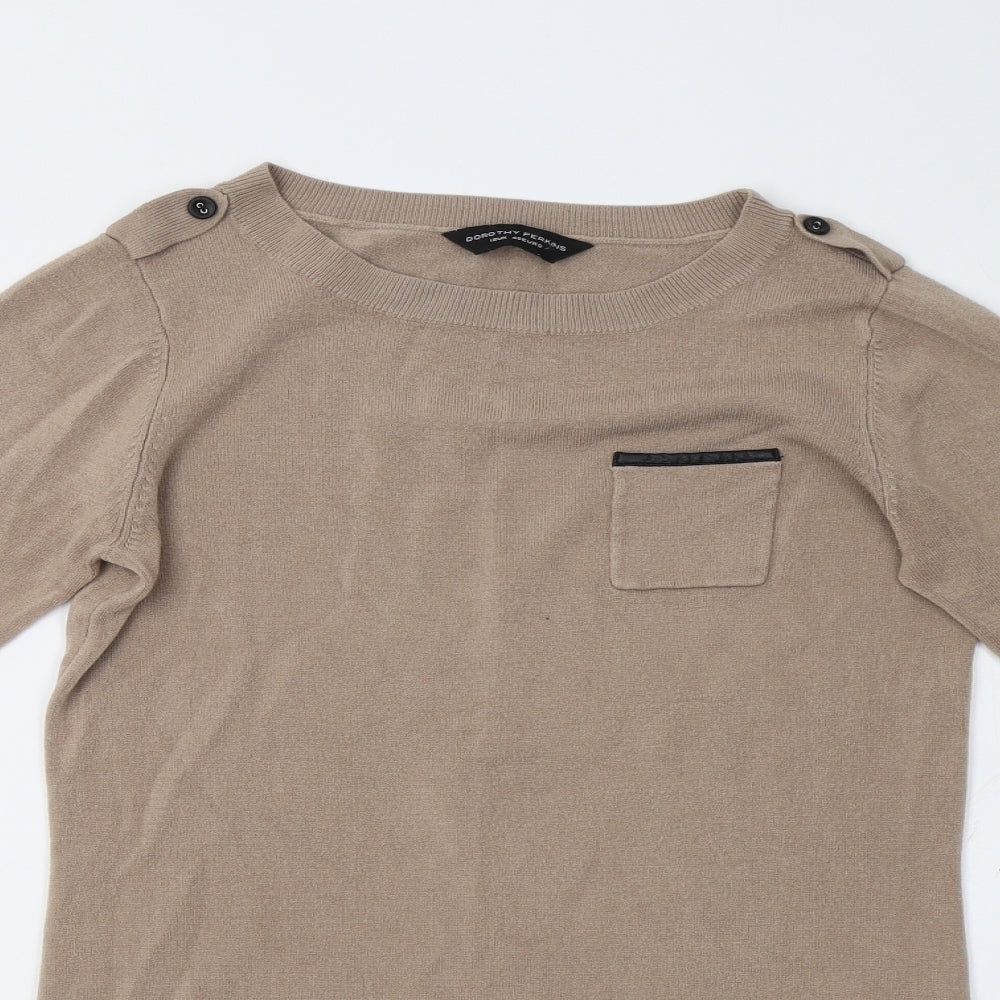 Dorothy Perkins Womens Beige   Pullover Sweatshirt Size 12