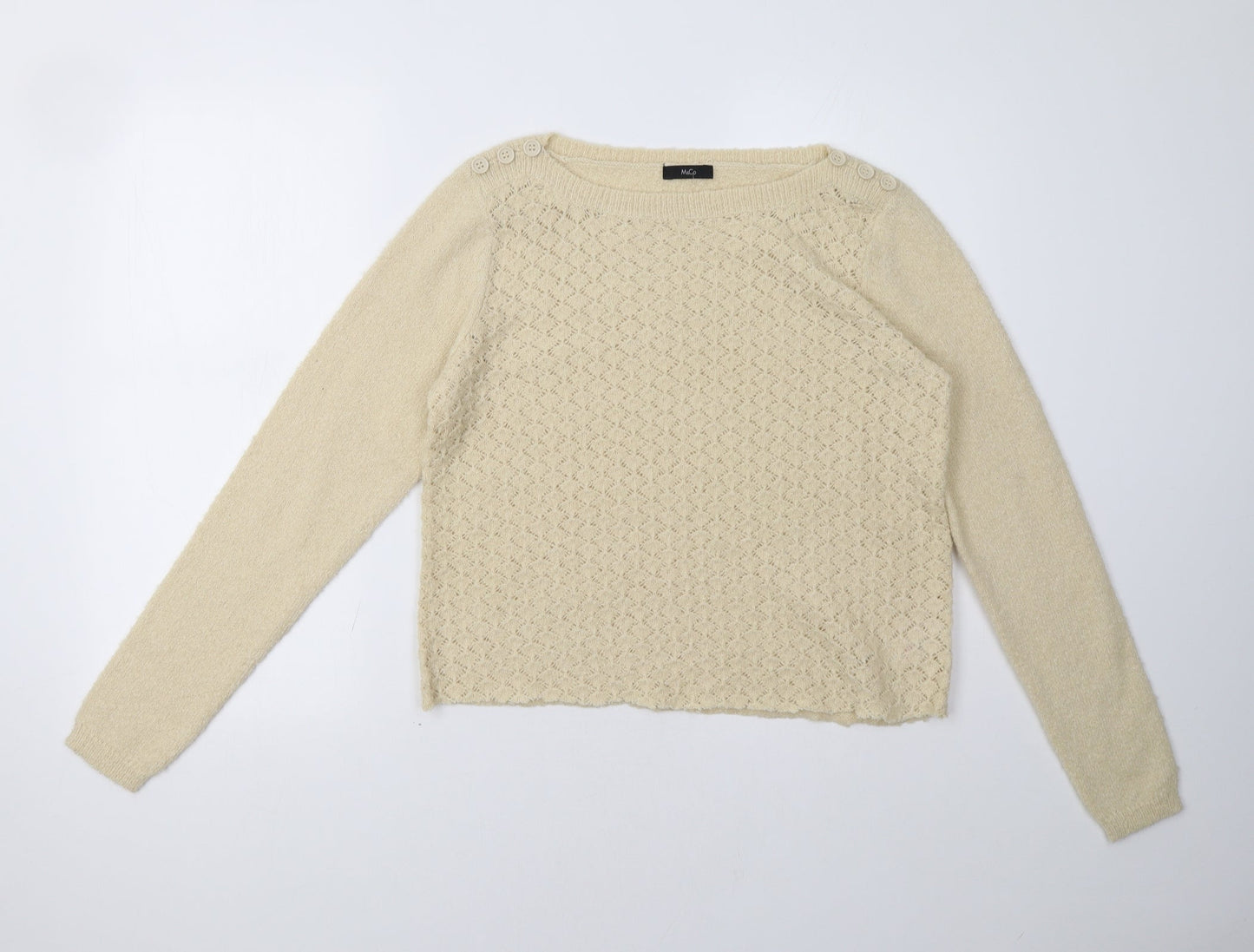 M&Co Womens Beige   Pullover Sweatshirt Size 12