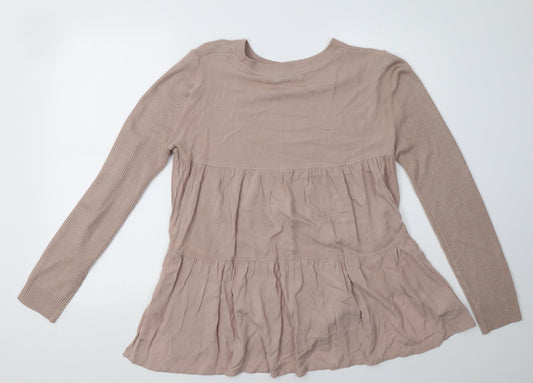 Marks and Spencer Womens Beige   Pullover Sweatshirt Size 12