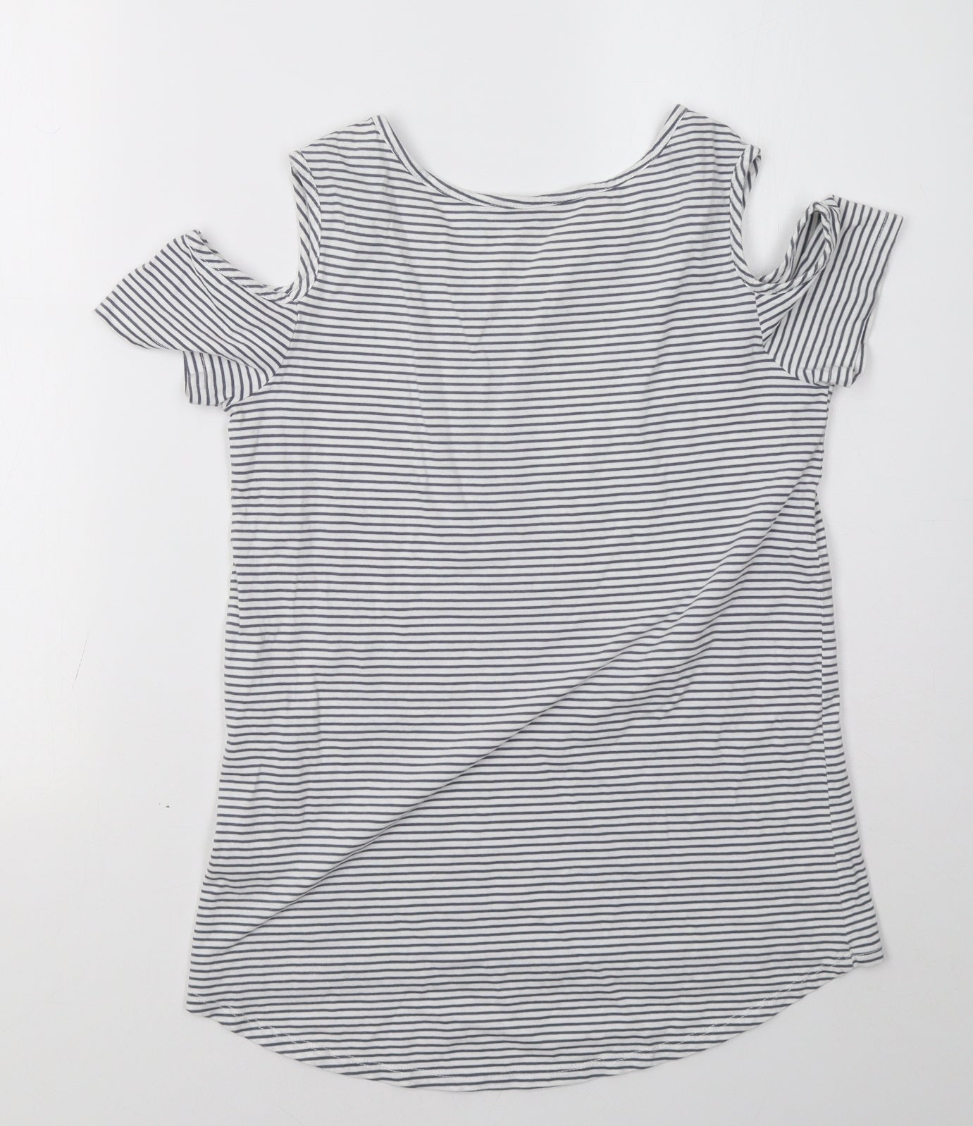 Sainsburys Womens Blue Striped  Basic T-Shirt Size 8