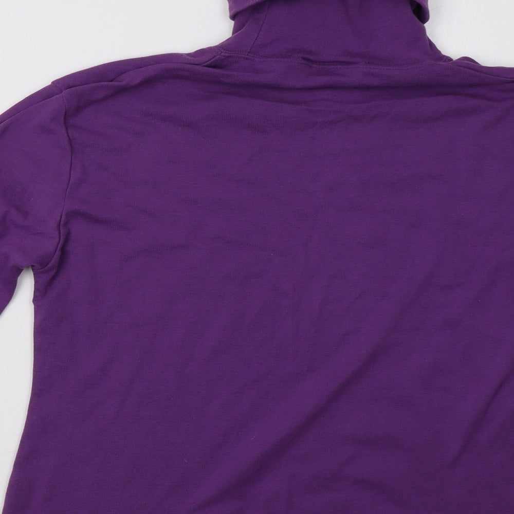 janique Womens Purple   Pullover Sweatshirt Size XL