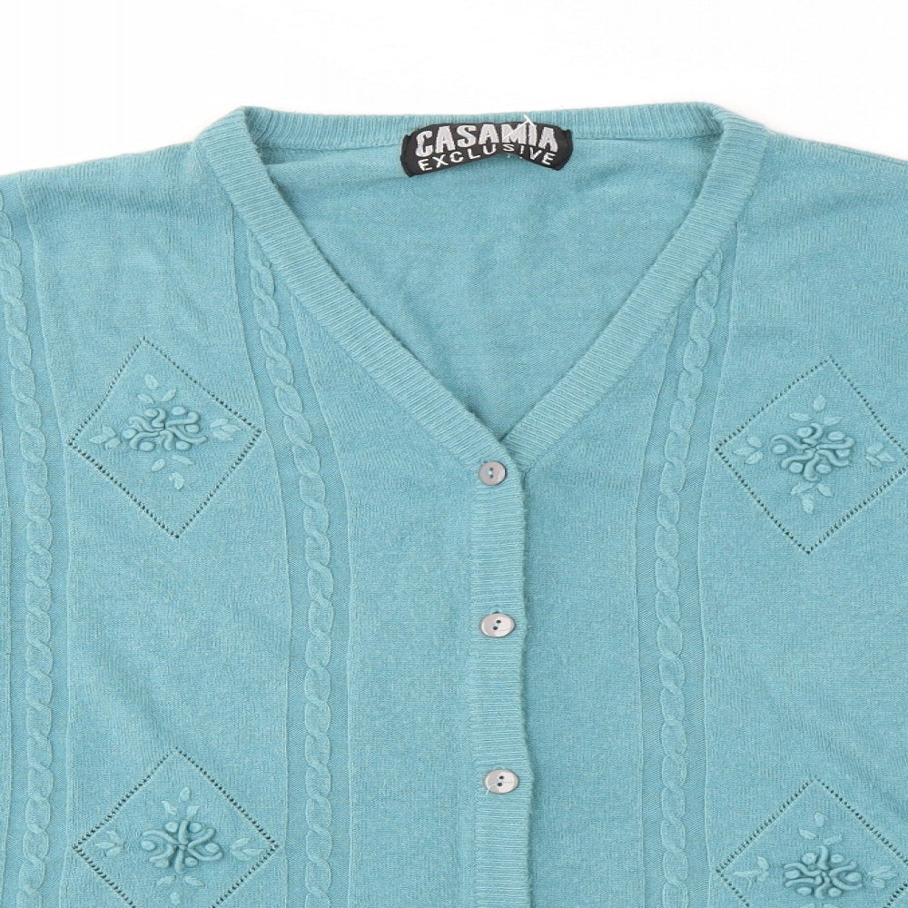 Casamia Womens Blue   Cardigan Jumper One Size
