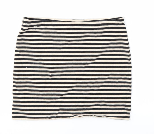 H&M Womens Multicoloured Striped  Cropped Blouse Size S