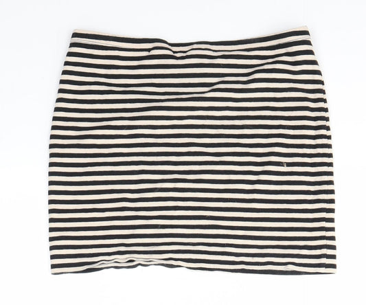 H&M Womens Multicoloured Striped  Cropped Blouse Size S