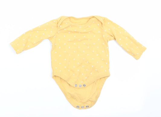 Florence and Fred Girls Yellow   Romper One-Piece Size 0-3 Months  - Heart Print