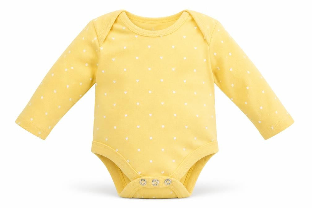 F&F Girls Yellow   Romper One-Piece Size 0-3 Months  - Heart Print