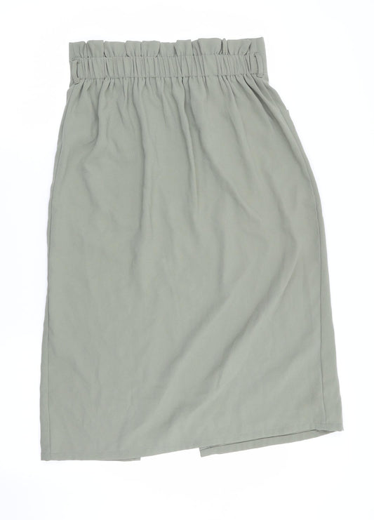 New Look Womens Green   A-Line Skirt Size 12  - Back Elastication