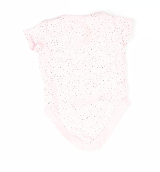 Florence and Fred Girls Pink Polka Dot  Romper One-Piece Size 0-3 Months