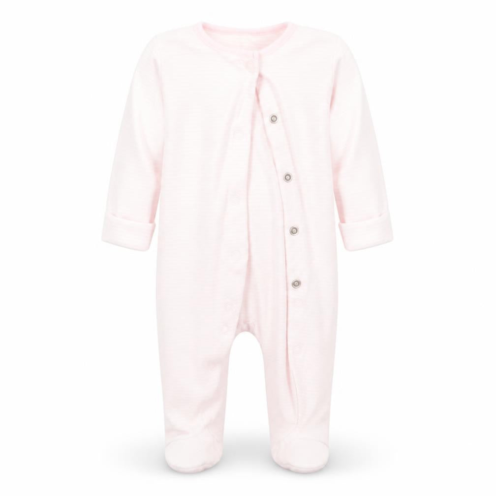 F&F Girls Pink Striped  Babygrow One-Piece Size 3-6 Months