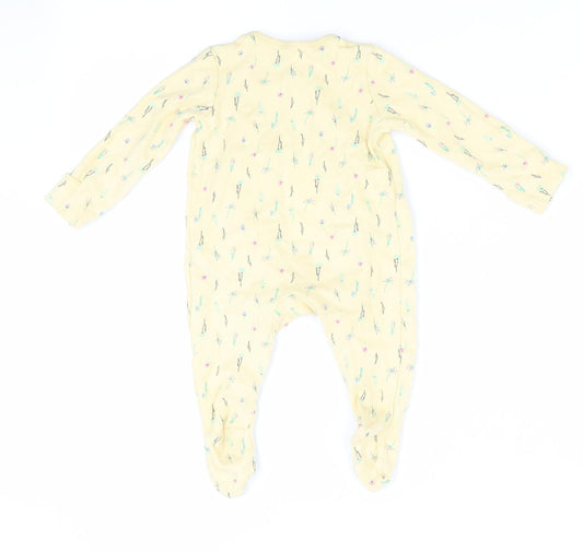 Fred & Flo Girls Yellow Floral  Babygrow One-Piece Size 3-6 Months