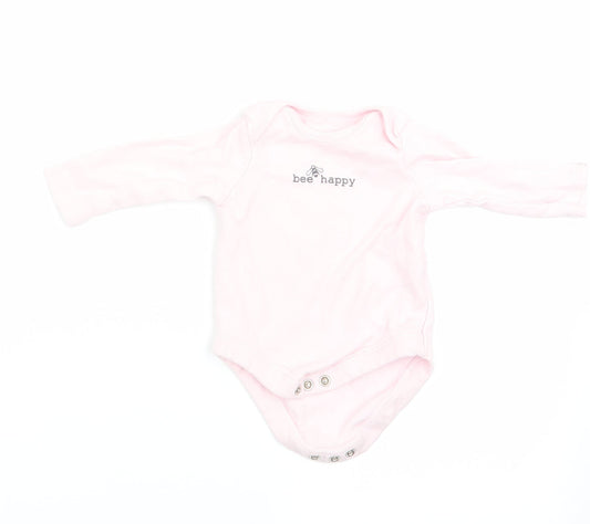 Florence and Fred Girls Pink Animal Print  Romper One-Piece Size 0-3 Months  - Bee Happy