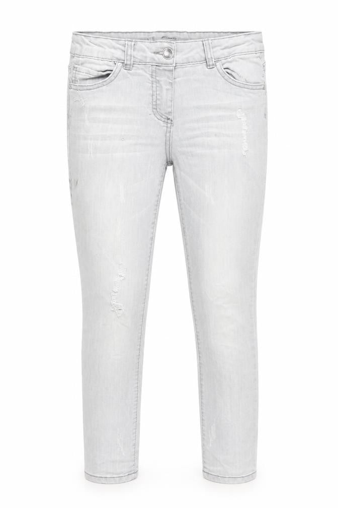 Denim Co Girls Grey   Skinny Jeans Size 10-11 Years - Distressed Jeans